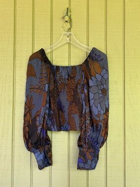 Karlie x Olivaceous 70s Floral Smocked Blouse Small